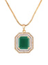 GoldPlated White & Green AD Studded Jewellery Set
