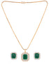 GoldPlated White & Green AD Studded Jewellery Set