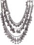 Oxidised Siver Toned Tribal Triple Layered Necklace Jewellery Set