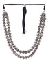 Oxidised Silver Plated Layered Ghugroo Necklace Chain