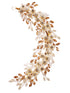 Gold Toned Off White Floral Pearl Embellished Hair Styling Tiara