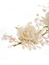 White Rose Pearl Beaded Designer Hair Accessory