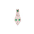Rose Gold Plated Green AD Studded Bridal Choker Jewellery Set