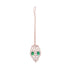 Rose Gold Plated Green AD Studded Bridal Choker Jewellery Set