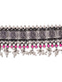 Oxidised Silver Plated Red stone studded Choker Necklace Jewellery Set