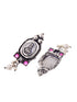 Oxidised Silver Plated Red stone studded Choker Necklace Jewellery Set