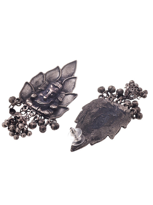Oxidised Siver Toned Tribal Triple Layered Necklace Jewellery Set