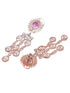 Rose Gold Toned Pink AD Studded Statement Necklace jewellery Set