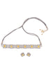 Rose Gold Plated Yellow AD studded Sleek Choker Jewellery Set