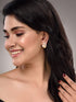 Gold Plated White AD & Pearl Studded Studs Earrings