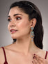 Silver Plated Oxidised Drop Earrings