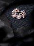 Rose Gold Plated white AD and Pearl studded Flower Stud Handcrafted Earrings