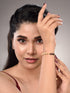 Gold Plated White AD StuddedAdjustable Mangalsutra Bracelet