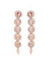 Rose Gold Plated White AD Studded Handcrafted Contemporary Jewellery Set Dropdown Earrings