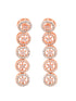 Rose Gold Plated White AD Studded Handcrafted Contemporary Jewellery Set Dropdown Earrings