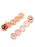 Rose Gold Plated White AD Studded Handcrafted Contemporary Jewellery Set Dropdown Earrings