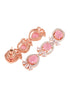 Pastel Pink Designer contemporary Necklace Earrings for women & Girls