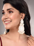 White Contemporary Drop Earrings
