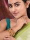 Set Of 2 Gold Plated Red Stone Studded Floral Openable Bangles