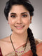 GOLD Plated Red AD Studded Black Beaded Mangalsutra Jewellery Set