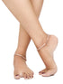 Set Of 2 Rose Gold Plated White AD Studded Payal Anklet