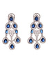 Silver plated Blue AD Studded statement Necklace Jewellery Set Mangtika