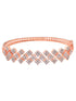 Rose Gold Plated AD Studded Statement Bangle Bracelet