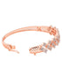 Rose Gold Plated AD Studded Statement Bangle Bracelet