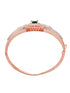 Rose Gold Toned Green AD Encrusted Statement Kada Bracelet