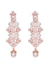 Rose Gold Toned White AD Studded & Pearl Beaded Choker Jewellery Set Mangtika