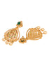 Gold Plated Multi AD Studded Chandelier Dropdown Earrings