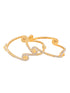 Set Of 2 White Gold Plated White AD studded Handcrafted Designer Bangles