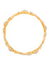 Set Of 2 Dua Toned Gold Plated Whitee AD Studded Handcrafted Leafy Design Bangles