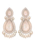 White Contemporary Drop Earrings