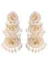 White Contemporary Dropdown Earrings