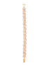 Rose Gold Plated Leaf Design White AD studded Designer Tennis Bracelet For Her