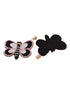 Black & Pink Contemporary Butterfly Earrings