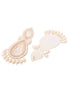 White Contemporary Drop Earrings