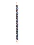 Rose Gold Plated Leaf Design Blue AD studded Designer Tennis Bracelet