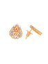 Gold Plated AD Studded & Black Beaded Handcrafted Mangalsutra Earrings
