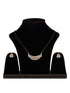 Gold Plated AD Studded & Black Beaded Handcrafted Mangalsutra Earrings