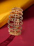 Gold Toned AD Studded Luxe Handcrafted Bracelet