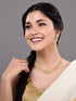 Gold Plated white AD Studded fancy Choker Necklace and Earrings Set
