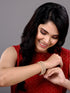 A pair of 2 Gold Dual Toned AD Studded hand Crafted Textuerd Bangles