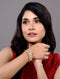 A Pair Of 2 Gold Dual Toned AD Studded hand Crafted Bangles
