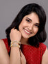 Set of 2 Dual Gold Plated Modern Blend Hand Crafted Bangles Set