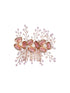 Gold Toned Pink AD Embellished Bridal Comb Pin
