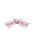 Pink Gold Plated Pearl Beaded Stocking Flowers Comb Pin