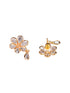 Gold Toned AD Studded Minimal Designer Necklace Jewellery Set