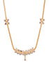 Gold Toned AD Studded Minimal Designer Necklace Jewellery Set